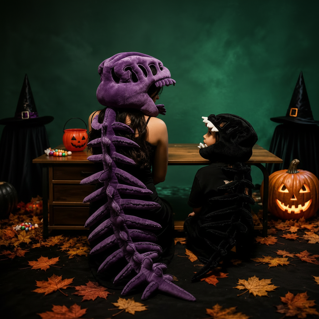 NicePick™ Wearable Dinosaur Skeleton Plush Costume