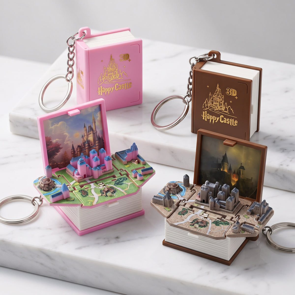NicePick™ Happy Castle 3D Keychain 🏰