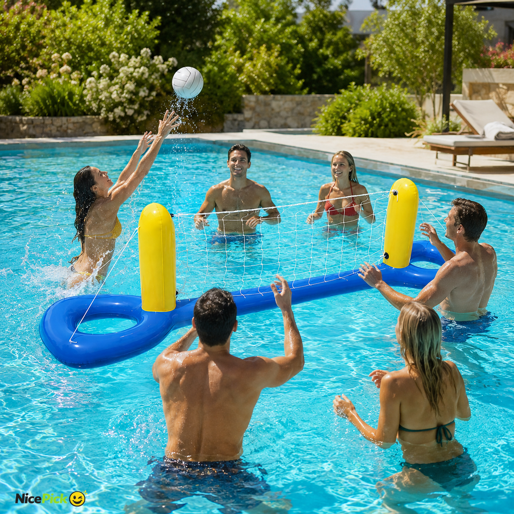 NicePick™ PoolVolley Floating Volleyball Set