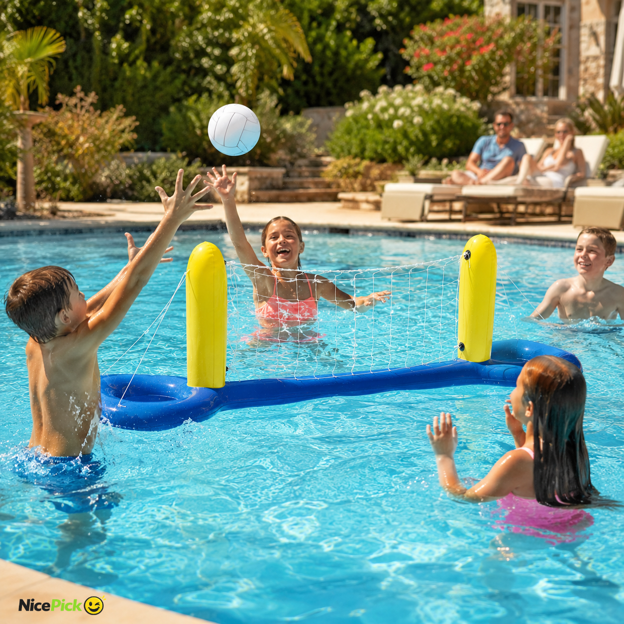 NicePick™ PoolVolley Floating Volleyball Set