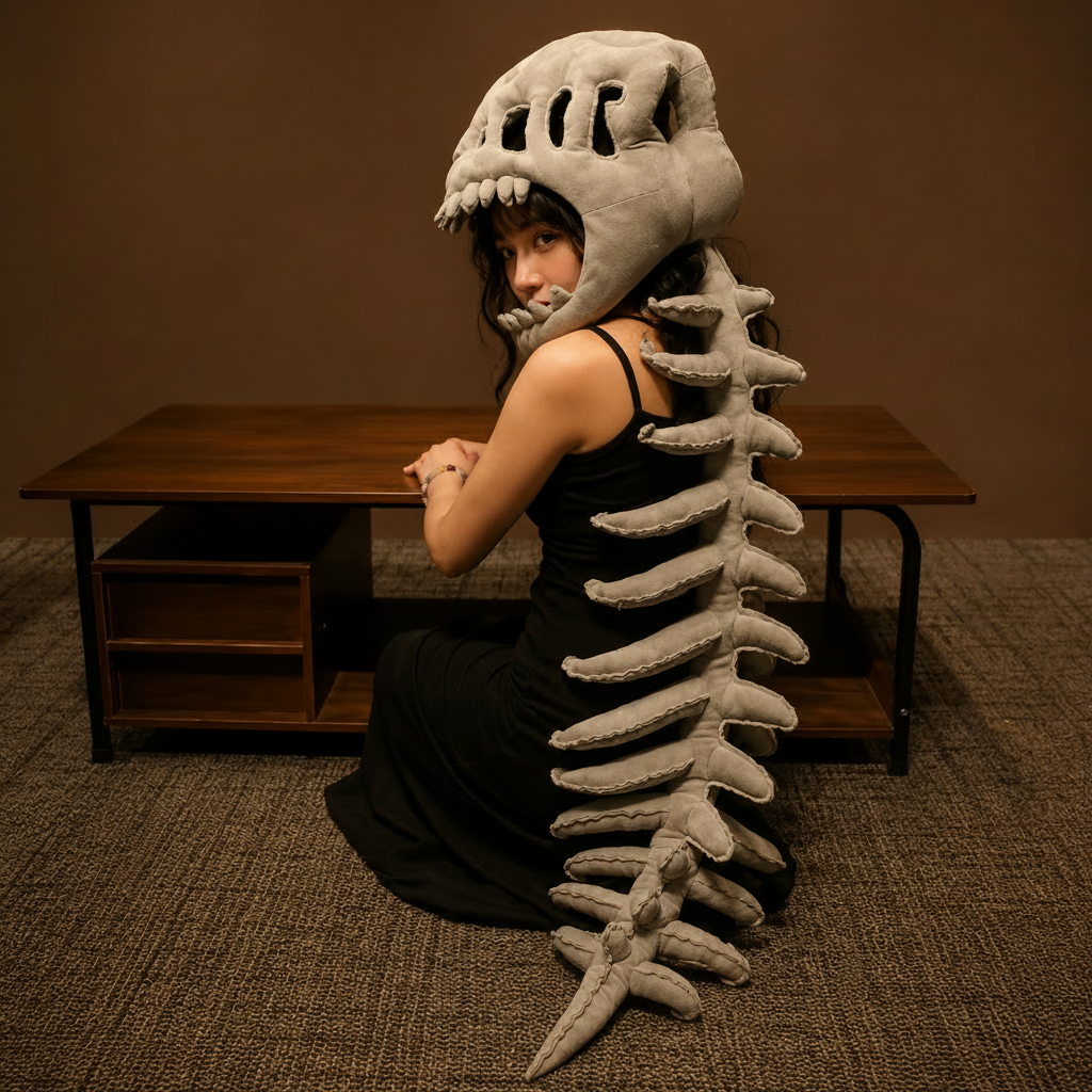 NicePick™ Wearable Dinosaur Skeleton Plush Costume