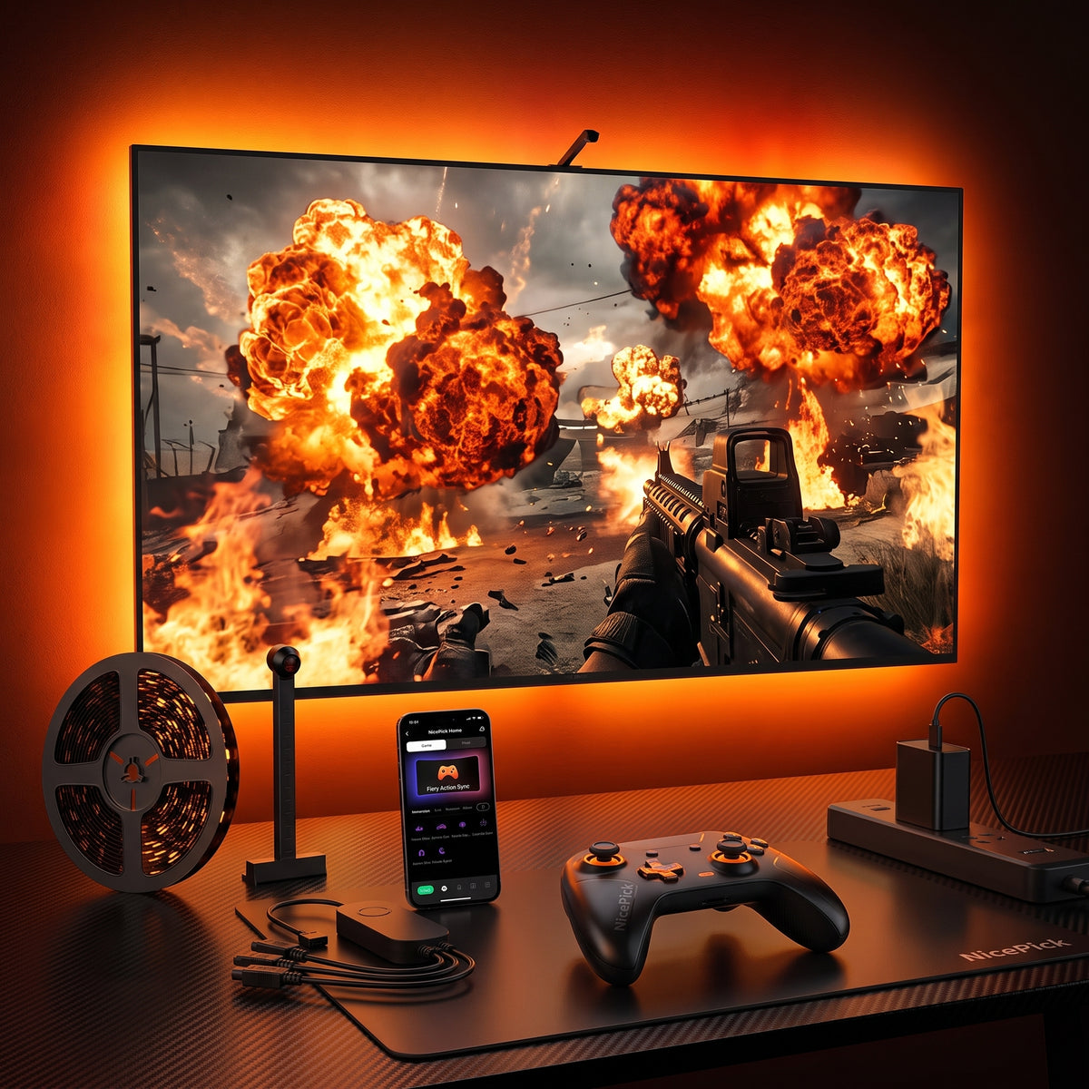 NicePick™ TV Sync Backlight — Immersive LED Screen Lighting