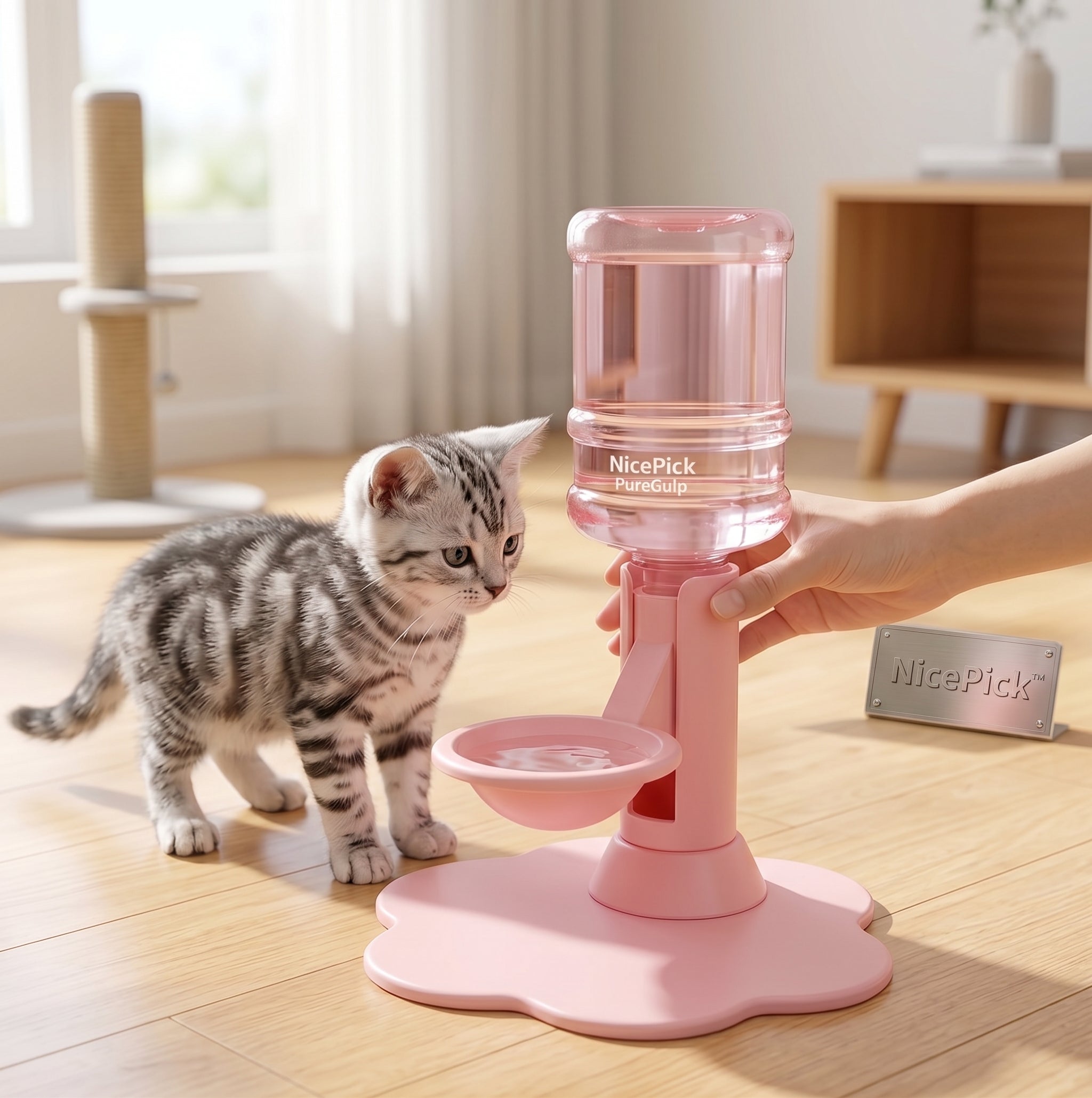 NicePick™ PureGulp — Ergonomic Pet Water Cooler Dispenser