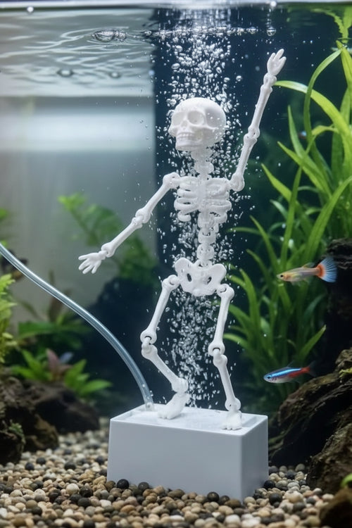 NicePick™ Skeleton Dancing Aquarium Bubbler 3D Printed