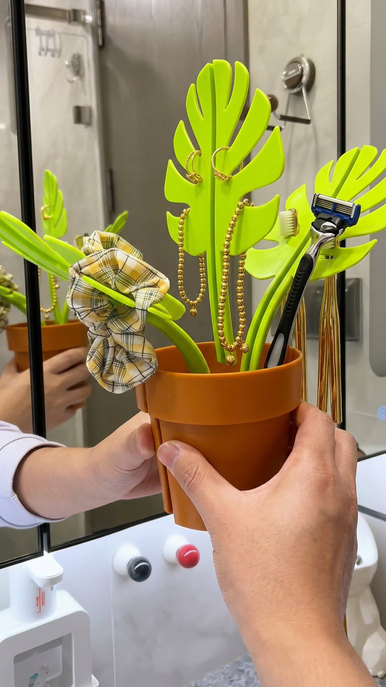 NicePick Monstera Bathroom Organizer