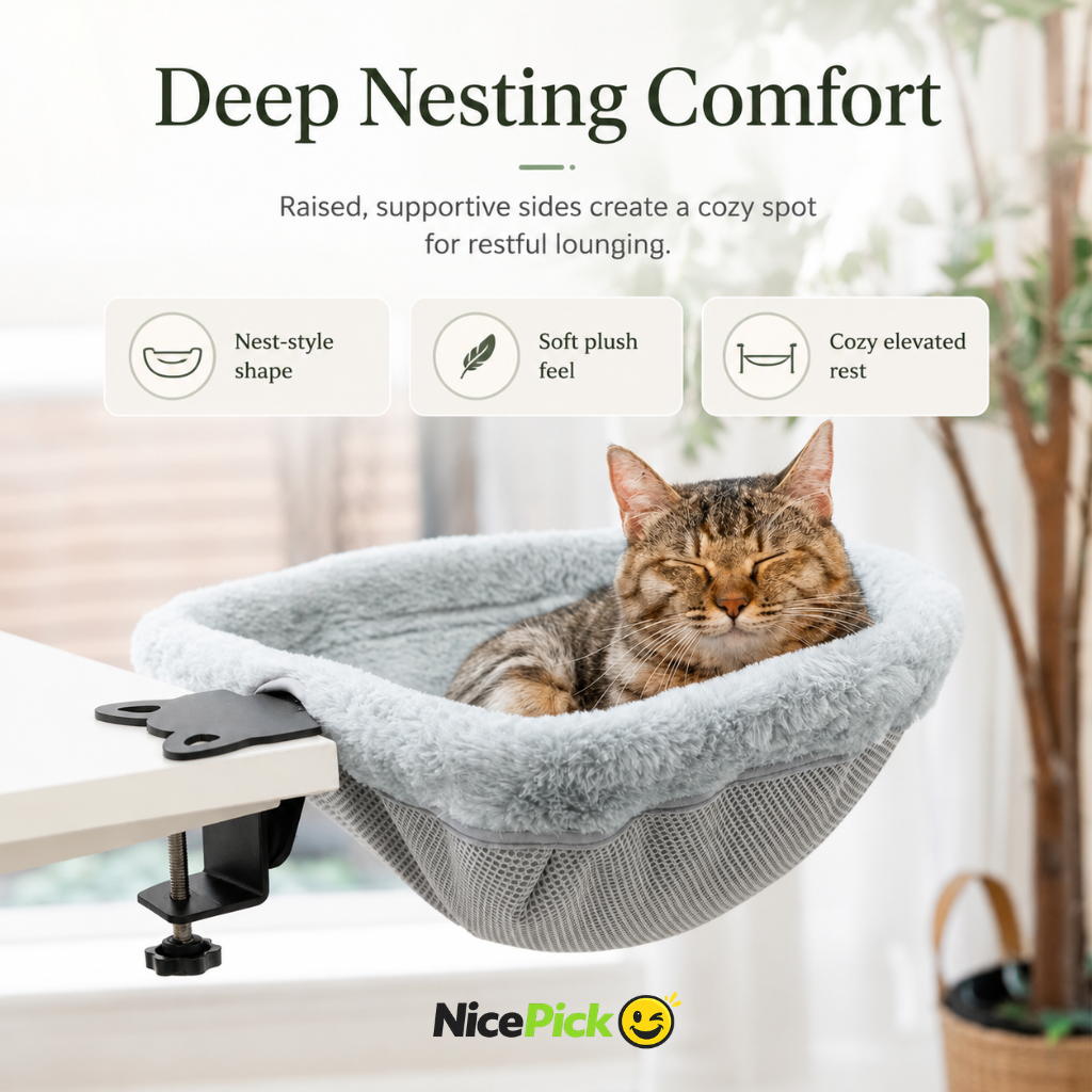 NicePick™ Foldaway Cat Desk Bed