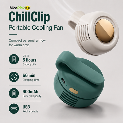 NicePick™ ChillClip Portable Cooling Fan