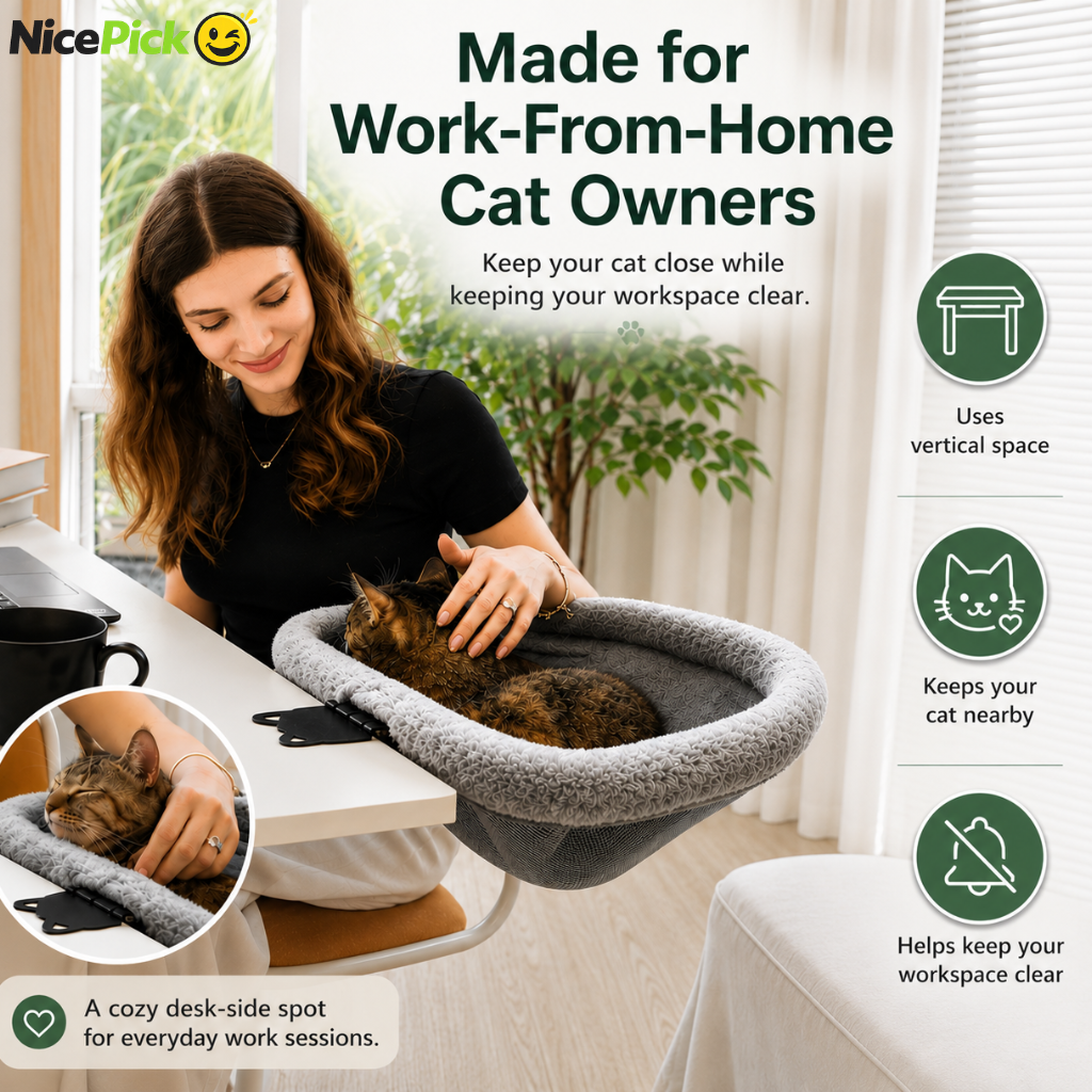 NicePick™ Foldaway Cat Desk Bed