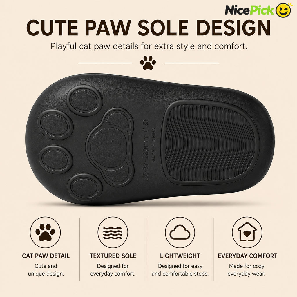 NicePick™ Cozy Cat Paw Slippers
