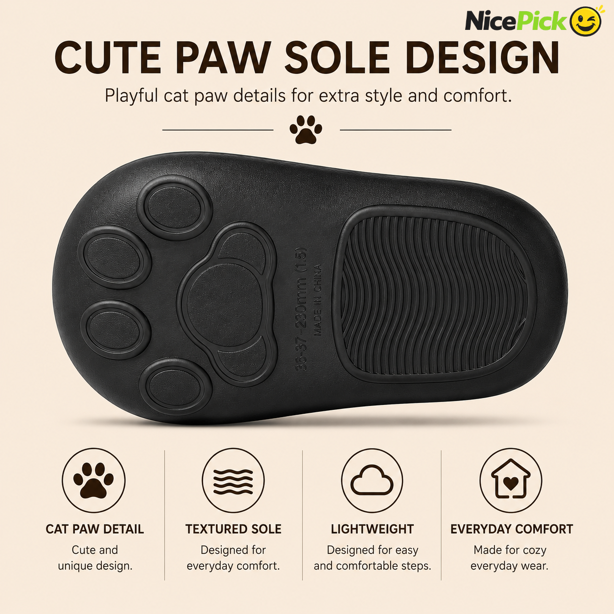 NicePick™ Cozy Cat Paw Slippers